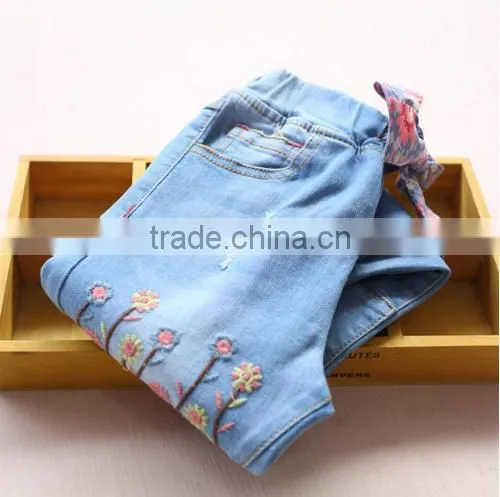 Kid Fashion Jeans Denim Jeans for Child Girl Children Lovely Jeans photo-4