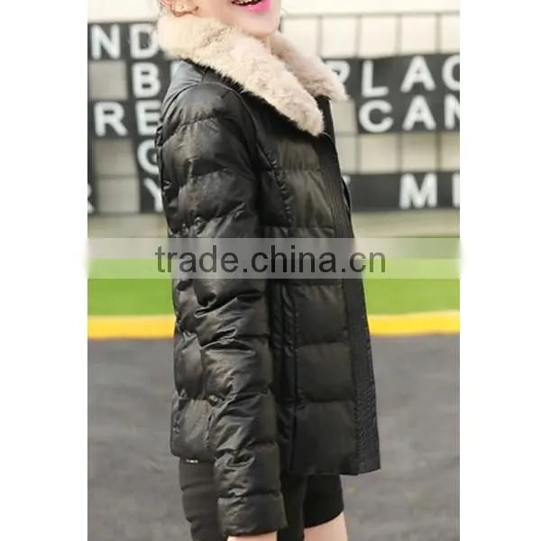 2015 Good After-sale Lady Outdoor Light Cotton Jacket With Fur Collar photo-3