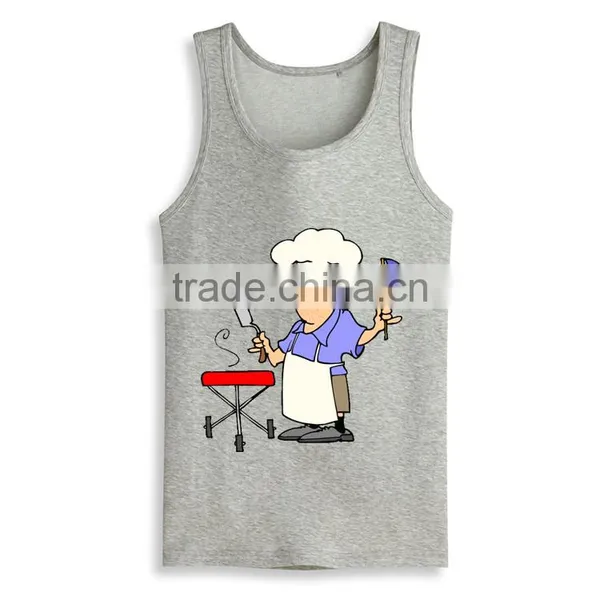 2016 Hot Sale Custom Print Fashion Blank Gym Mens Stringer Singlet Wholesale photo-4