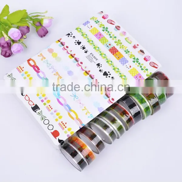 1.5*10m Pattern Waterproof Adhesive Washi Masking Tape for Office Decor . photo-4