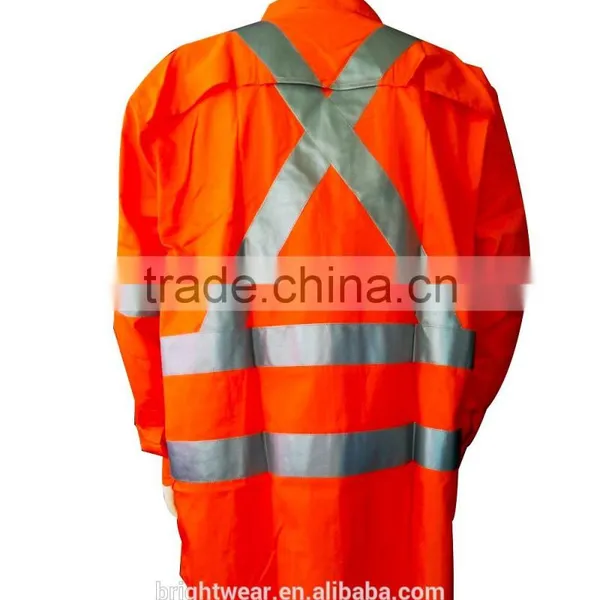 Australia Hi-vis Long Sleeve Cotton Drill Shirts With 3M8906 Reflective Tape photo-2