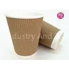 Food Grade Brown Ripple Paper Cup / Kraft Paper Printed Takeaway CupsFood Grade