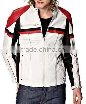 NEW MEN BIKER LEATHER JACKET photo-2