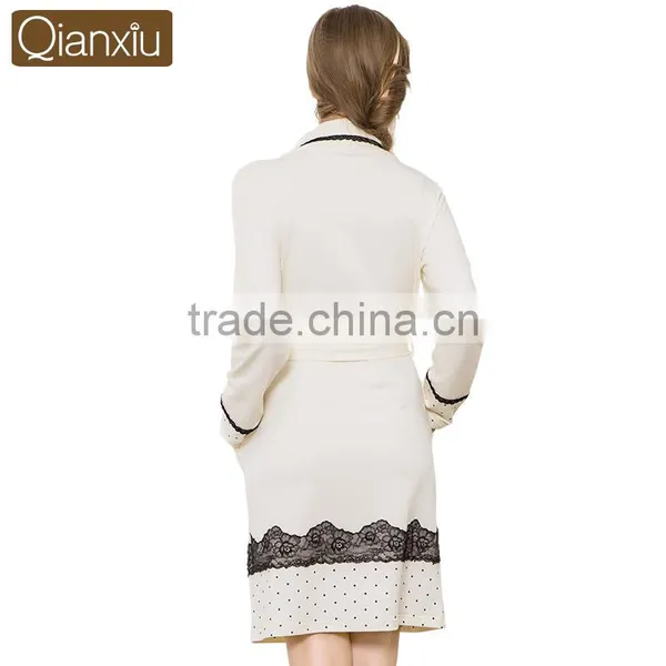 Latest Design Qianxiu Wholesale Cheap Cotton Bathrobe photo-3