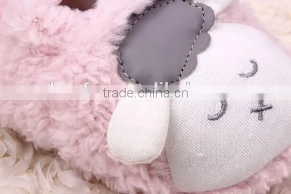 Lovely Cartoon Animal Coral Fleece Baby Girl Walking Shoes photo-4
