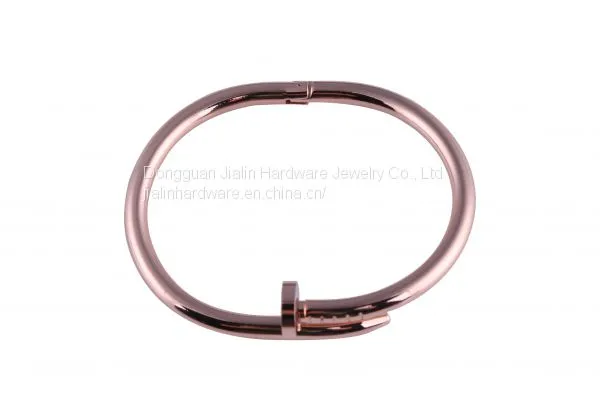 Shinny Black Decorative Stainless Steel Nail Bangles for Women photo-3