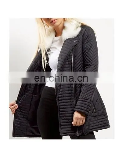 Waterproof Leather-look Quilted Nylon Jacket for Ladies photo-2