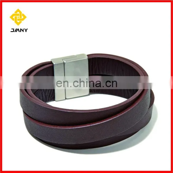Handmade Wide Leather Bracelet for Men