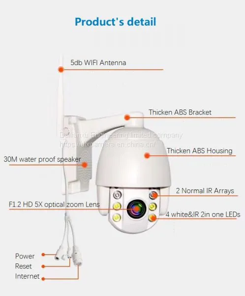 1080P 5Xzoom Outdoor Water-proof WIFI PTZ IR SD Card Two Ways Audio IP Dome Camera photo-5