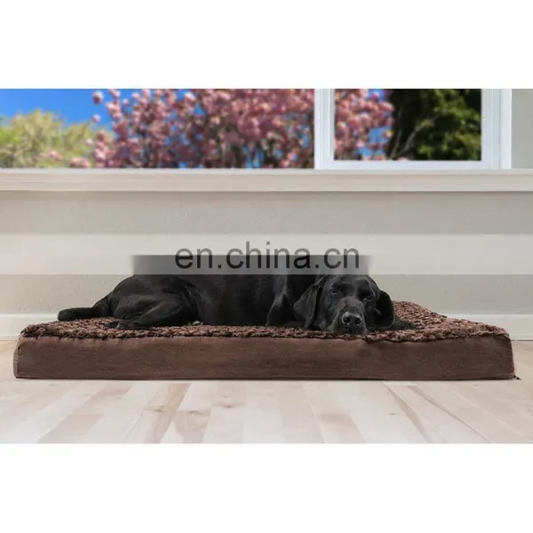 Luxury Orthopedic Dog Bed Large Rectangular Step-On Foam Mattress Ped Bed With Removable Cover photo-5