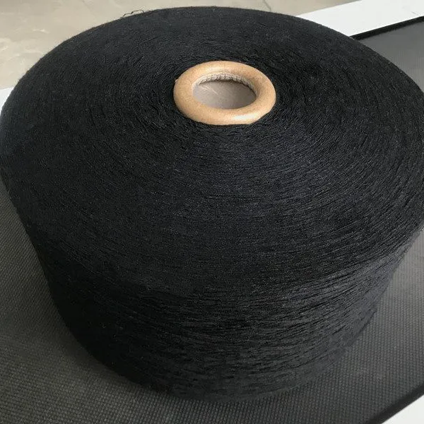 High Cylinder Black Ne6s Open End Blended Cotton Poly Recycled Yarn Cotton Yarn for Working Gloves photo-3