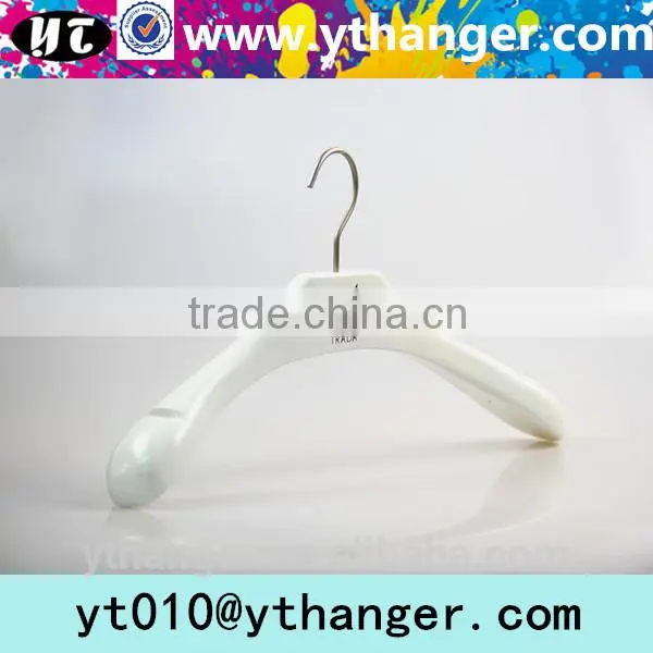 YY0526 Manufactory Custom Fancy White Wooden Coat Hanger photo-2