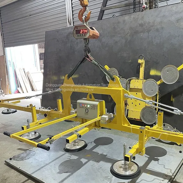 Zhengxinda Load 1000 kg Laser Cutting Upper and Lower Material Suction Cup Plate Suction Crane Iron Plate Electric Suction Cup photo-3