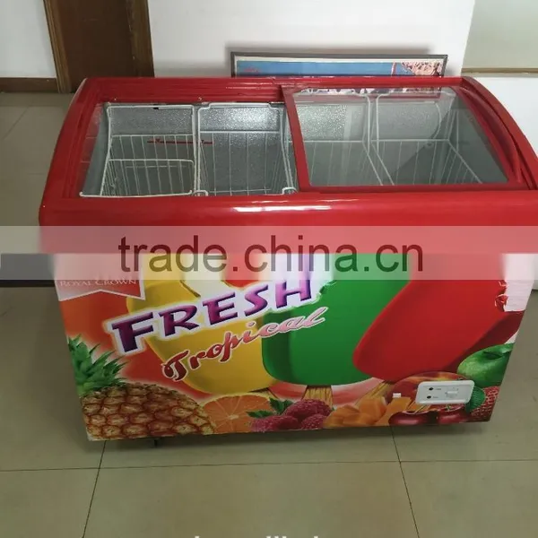 158L Glass Door Commercial Chest Freezer Showcase for Sale photo-5