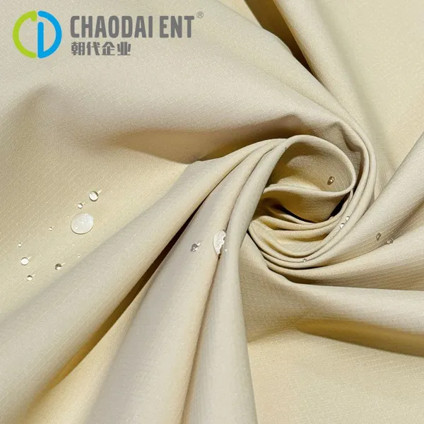 Waterproof 103gsm 75D GRS 100%RPET Recycled Polyester Diamond Plaid Pongee Fabric for Fall/Winter Cotton Jacket