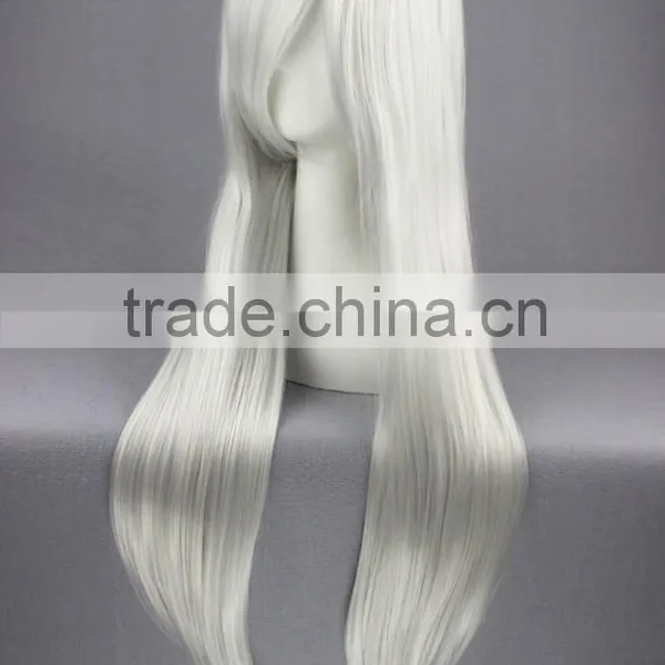 High Quality 80cm Long Straight FINAL FANTASY-Sephiroth Silvery White Synthetic Anime Wig Cosplay Hair Wig Party Wig photo-4