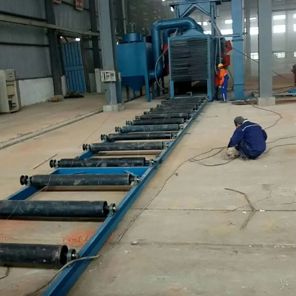 Roller through shot blasting machine for large-scale steel structure rust removal, efficient and energy-saving