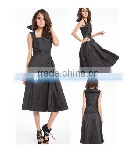 Fashion Strap Polka Dot Print Vintage Retro Dress Women photo-3