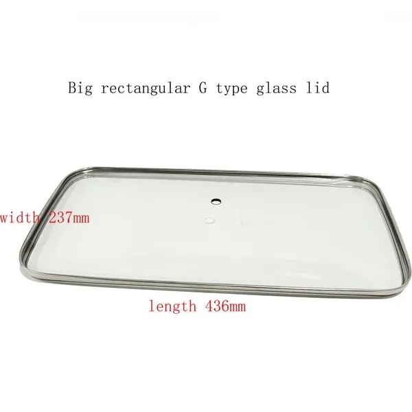 Custom G Type Rectangular Tempered Glass Lid for Chafing Dish Buffet Hotelware OEM Manufacturer photo-2