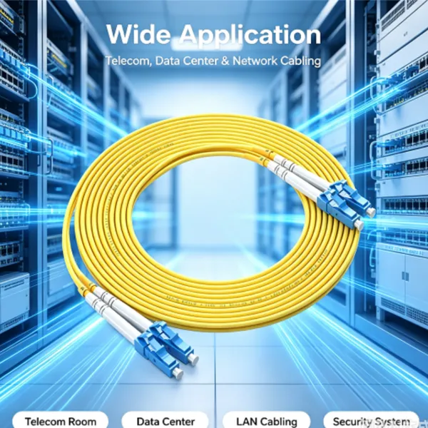 Single Mode Duplex Fiber Patch Cord LC-LC, LC-FC LC-SC LC-ST Telecom Grade Optical Jumper Cable Pigtail