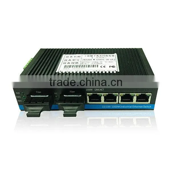 Industrial Fiber Media Converter 4*10/100M Base-TX and 2*100M Base-FX photo-2
