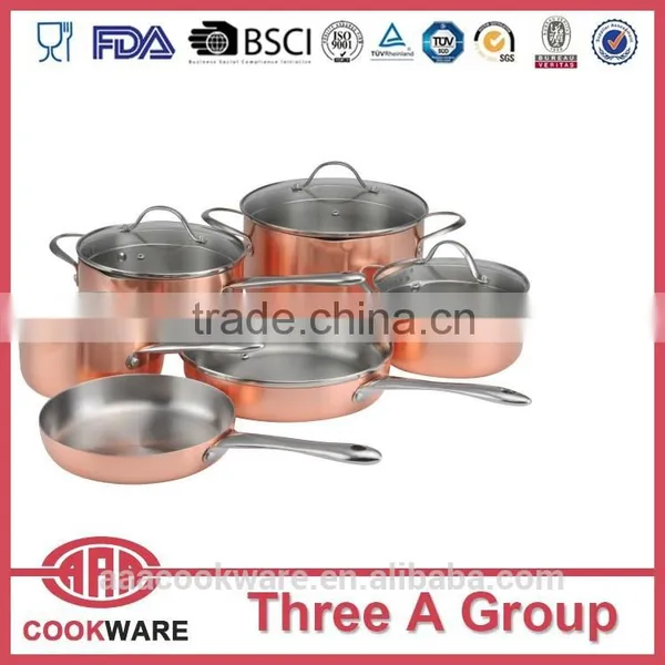 DW 3ply Copper Cookware Set for Wholesale photo-2