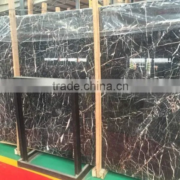 Cheap Chinese Black Marble With White, Red Vines photo-4