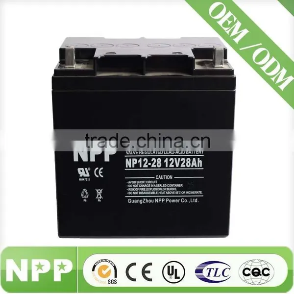 12v28ah China Factory Hot Sale Deep Cycle Battery for Alarm Security System photo-2