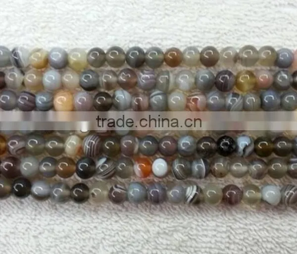 Cheap Gemstone Natural Round Botswana Agate Loose Beads Different Size Available