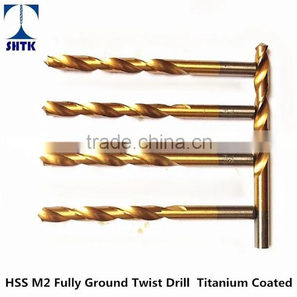 Factory Sales Directly, HSS M2/6542 Fully Ground Twist Drill Bit, Titanium Coated photo-3