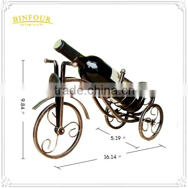 Vintage Bike Shape Stand Rack Metal Wine Bottle Holder photo-5