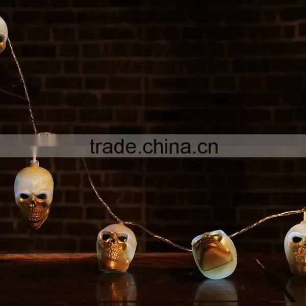 Halloween 10LED Skeleton Head Light Chain photo-2