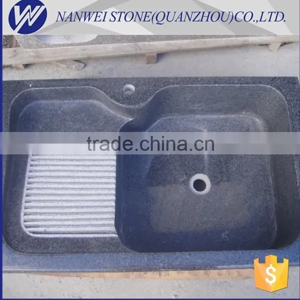 Chinese Dark Grey Granite Laundry Sink Rectangular Manufactures Suppliers photo-3