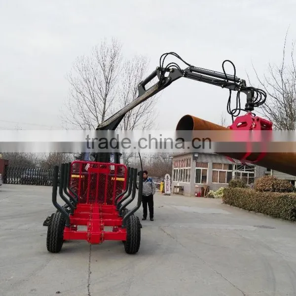 Forest Equipment, Log Trailers With Grapple ,telescopic Crane With Cheaper Price photo-6