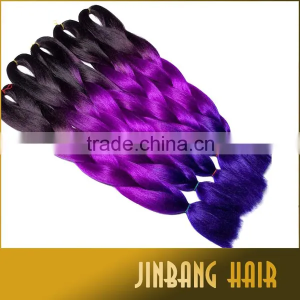 Hot Selling Best Quality 165g 41inch High Temperature Synthetic New Premium Ombre Super Jumbo Braid photo-3