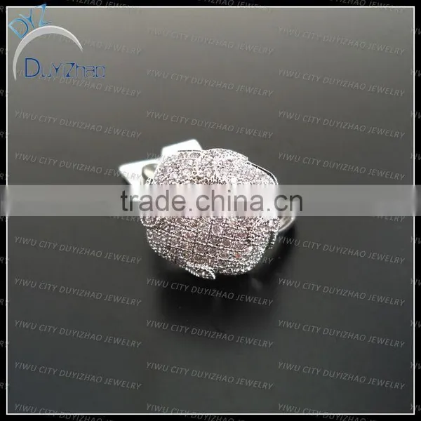 Factory Price Plated 18k White Gold Ladies cz Rings photo-2