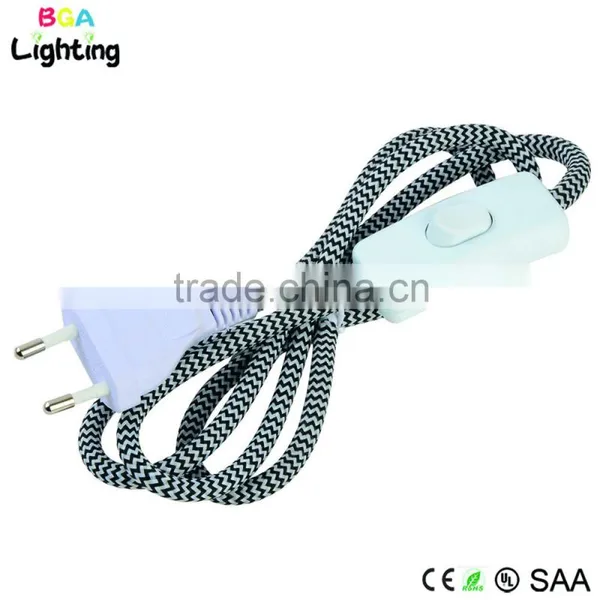 AC Power Cord Copper Braided Wire Plug for Pendant Light photo-6