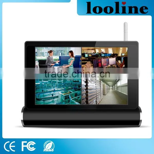 Looline 7 LCD Capacitive Touch Screen Overlay 4Ch HD Wifi CCTV Camera Security Recordable HD Camera System Kit photo-2