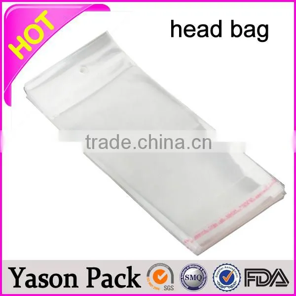 YASON Printed Opp Header Bags for Biscuit Opp Header Bags for Silk Ribbon Package Staple Header Pack Poly Bag