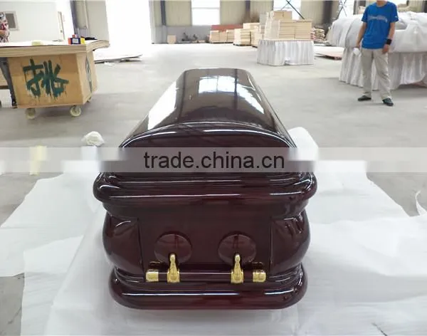 Mahogang Material Imported From US Luxury Solid Wood Funeral Coffin Casket photo-3