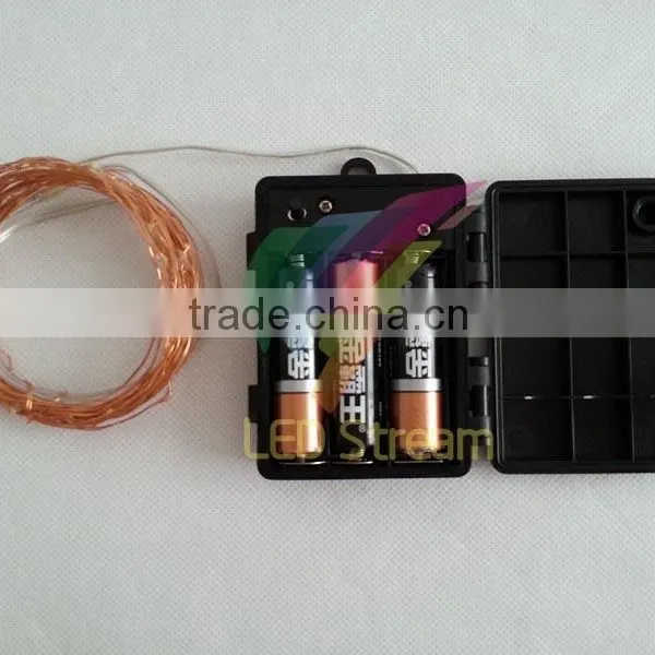 6M 60 Led 3AA Outdoor Battery Powered Timer LED Copper Wire String Fairy Light Lamp photo-3