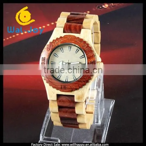 Latest Wood Case and Band Vogue Hot Sale Men Custom Attractive Watch(WJ-3909)