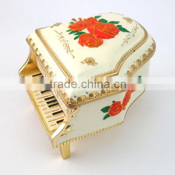 New High Quality Metal Music Jewelry Box in Piano Shape, Various Color for Choice, Various Design, OEM Designs Accepted photo-2