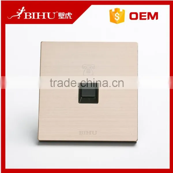 BIHU Brand Aluminium Brushed Computer Wall Socket Rj11 Outlet Plug photo-5