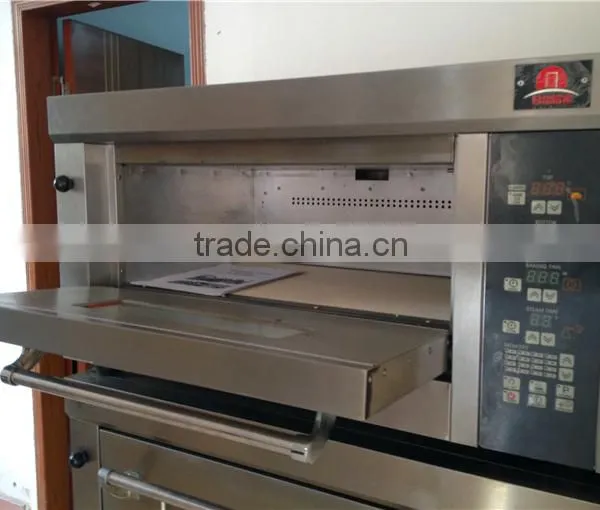 CE Western-style Bread Pizza Baking Oven With Steam, Microcomputer Control Electric Bakery Oven With Ceramic Stone photo-2