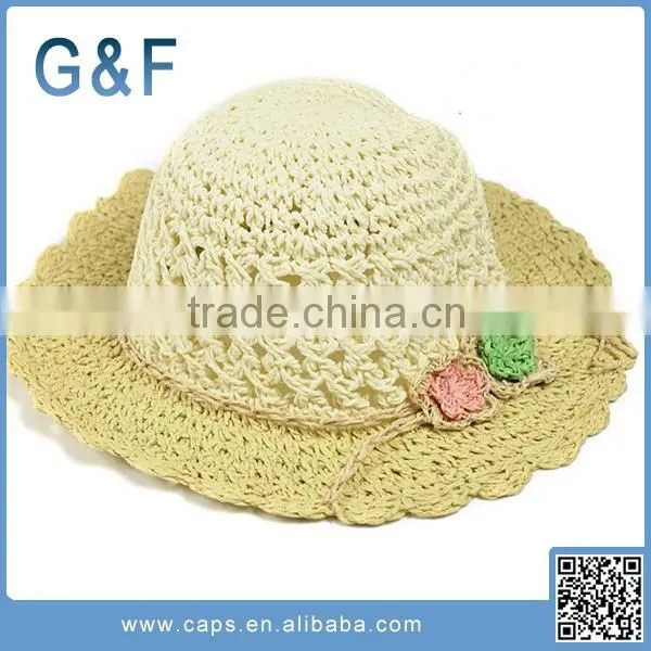 Plain Baby Girl Wholesale Straw Hats photo-2