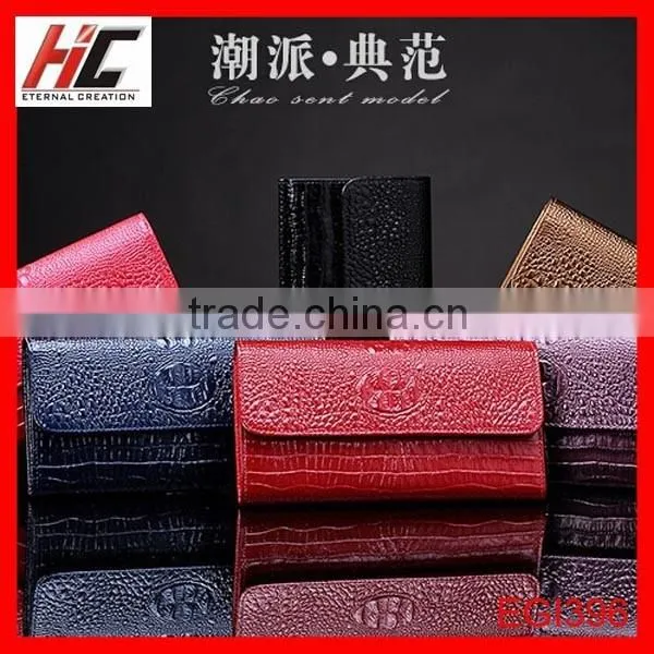Wholesale 2015 the European and American Fashion the New Trend of Crocodile Grain Leather Purse Long Leather Wallet Handbag photo-4