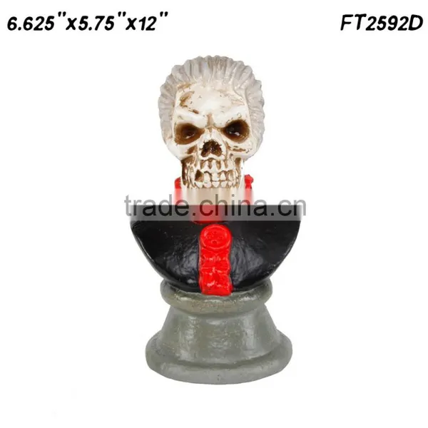 FT2592D Halloween Decor Skull Skeleton Statue With Led Light