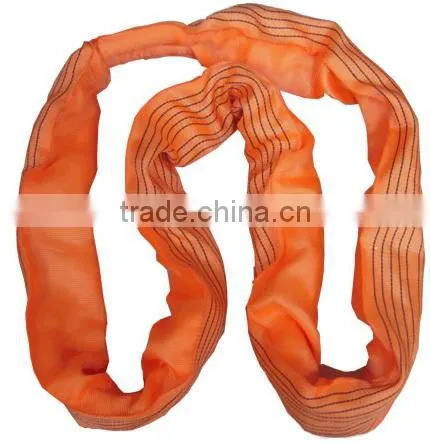 100% Polyester Orange Round Sling Lifting Belt photo-4