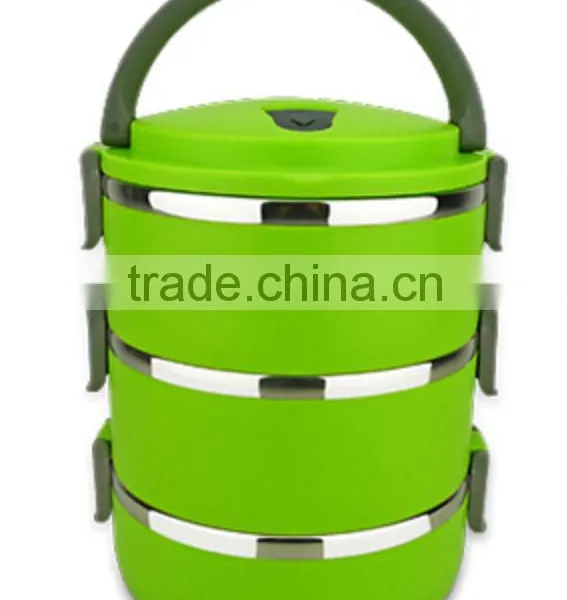 Plastic Stainless Steel Hot Lunch Tiffin Box